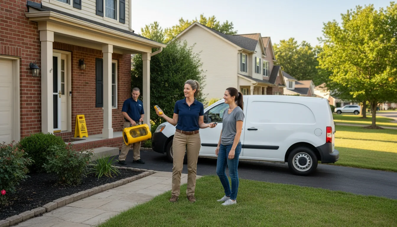 Residential water damage restoration in Saucier, MS